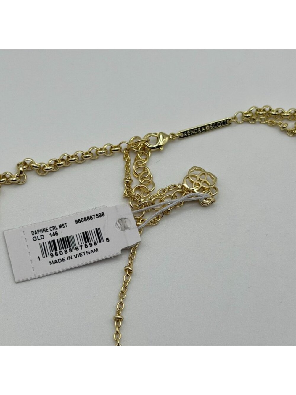 Kendra Scott Gold-Tone Necklace With Iridescent Pendant - Picture 7 of 8